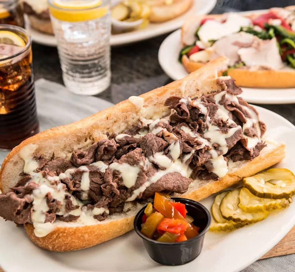 Franks Philly Cheesesteaks signature dishes Original Philly CheesesteakChicken CheesesteakSteak & Shrimp CheesesteakThe Rocky Cheesesteak